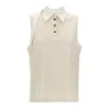 Courrèges Natural Multi-buttons Sweater In Black/heritage White