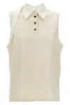 Courrèges Natural Multi-buttons Sweater In Neutral