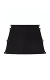 Courrèges Buckled Wool Miniskirt In Black