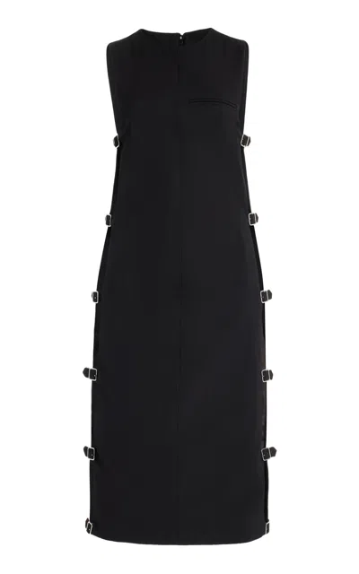 Courrèges Sangle Wool Tunic Dress In Black