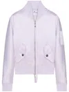 Courrèges Satin Bomber Jacket In Pink