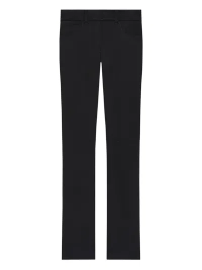 Courrèges Satin Bootcut Pants In Black