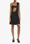 Courrèges Mini Dress With Cut-out And Button Accents In Black