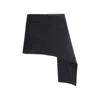 Courrèges Satin Mini-skirt In Black