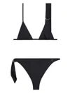 Courrèges Scarf Bikini With Adjustable Straps In Black