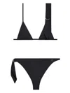 Courrèges Scarf Bikini With Adjustable Straps In Black
