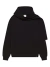 Courrèges Scarf-detail Hoodie In Black