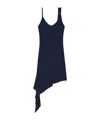 Courrèges Knot Asymmetric Midi Dress In Black