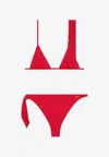 Courrèges Scarf Triangle Bikini In Red