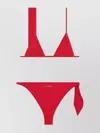 Courrèges Scarf Triangle Top Side Tie Bottom Bikini Set