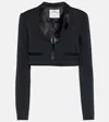 Courrèges Scoop-neck Cropped Jacket In Black