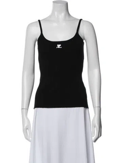Pre-owned Courrèges Scoop Neck Sleeveless Top In Blue