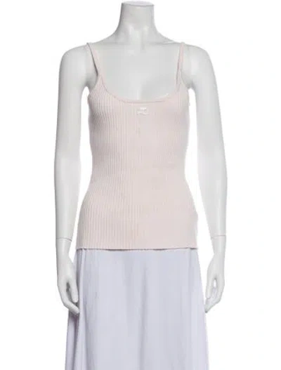 Pre-owned Courrèges Scoop Neck Sleeveless Top In Pink