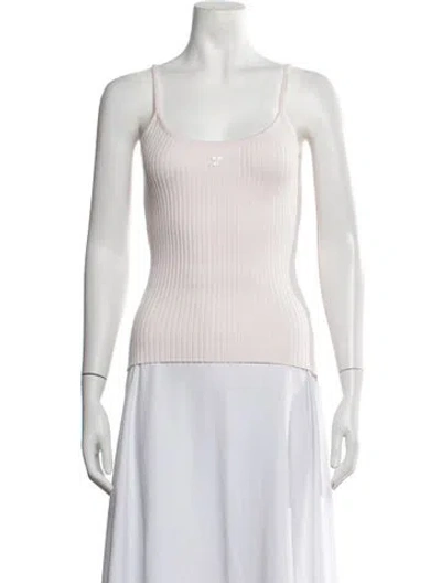 Pre-owned Courrèges Scoop Neck Sleeveless Top W/ Tags In White