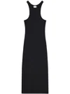 Courrèges Courregès Canale Navy Scuba Straps Dress In Black