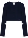 Courrèges Scuba Knitted Jacket In Blue