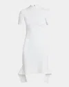 Courrèges Scuba Crepe Knit Short-sleeve Mini Dress