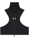 Courrèges Scuba Cropped Jacket In Black