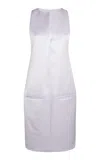 Courrèges Scuba Heritage Satin Midi Dress In Purple