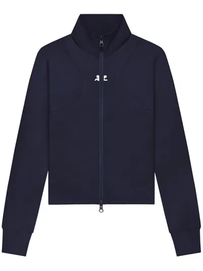 Courrèges Scuba-jersey Jacket In Blue