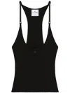 Courrèges Scuba Rib Knit Tank Top In Black