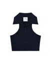 Courrèges Courreges Scuba Knit Tank Top In Blue