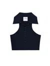 Courrèges Courreges Scuba Knit Tank Top In Blue