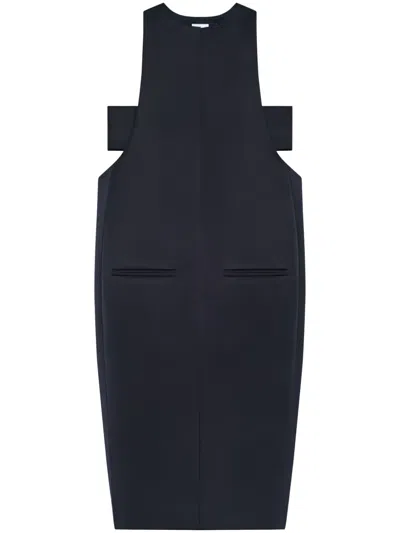 Courrèges Scuba Midi Dress In 蓝色