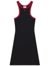 Courrèges Scuba Mini Dress With Logo Patch