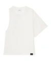 Courrèges Scube One Shoulder Cotton T-shirt In White