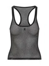 Courrèges Mesh Tank Top In Black