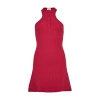 Courrèges Red Scuba Dress With Racerback And Flared Silhouette