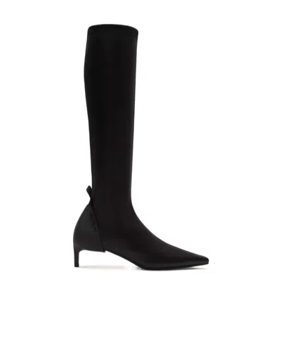 Courrèges Scuba Stretch 60mm Leather Boots In Black