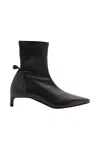 COURRÈGES COURRÈGES SCUBA STRETCH LEATHER ANKLE BOOTS SHOES