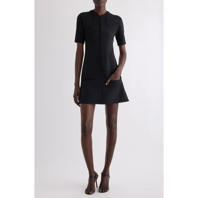 Courrèges Scuba Technical Jersey Minidress In Black