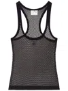 Courrèges Courreges Mesh Tank Top In Black