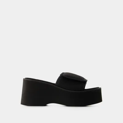 COURRÈGES SCUBA WAVE SANDALS - COURREGES - POLYESTER - BLACK