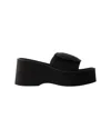 Courrèges Courregès Black Stretch Polyester Blend Scusa Wave Slippers In Black