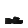Courrèges Courregès Black Stretch Polyester Blend Scusa Wave Slippers In Black