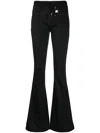 Courrèges Seam-detailing Flared Track Pants In Black