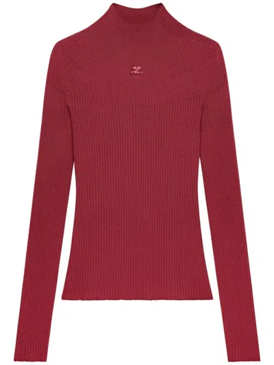 COURRÈGES SEAMLESS LIGHT KNIT SOLAR SWEATER