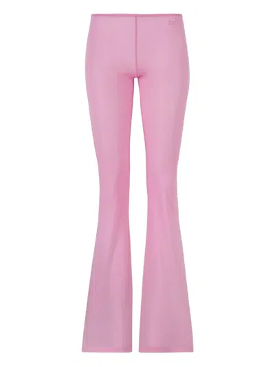 Courrèges Semi-sheer Trousers In Pink