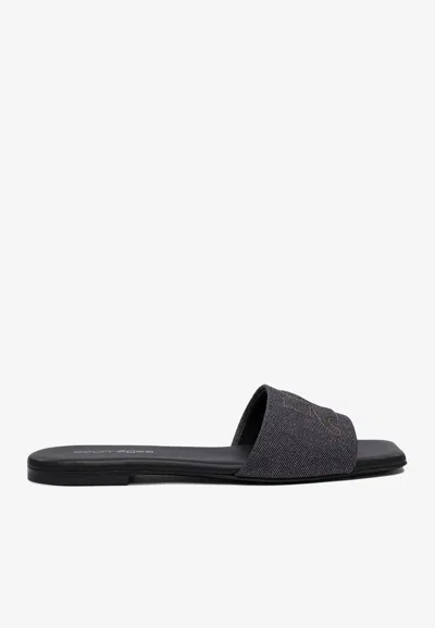 Courrèges Shadow Denim Flat Mules