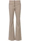 Courrèges Shepherd-check Flared Trousers In White