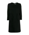Courrèges Shift Mini Dress In Black