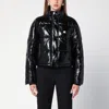Courrèges Vinyl Bomber Jacket With Contrasting Embroidered Ac Logo In Black