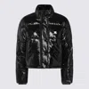 Courrèges Shiny Black Down Jacket In Black