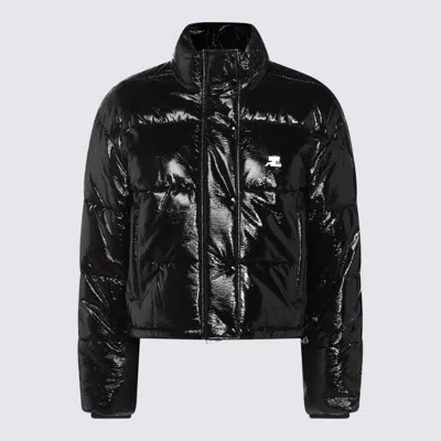 Courrèges Vinyl Puffer Jacket In Black