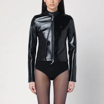 COURRÈGES COURRÈGES SHINY BLACK ZIP JACKET