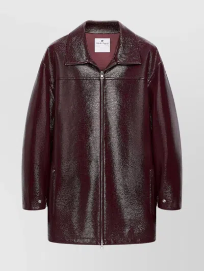 COURRÈGES SHINY BOMBER JACKET BELTED WAIST